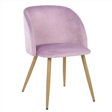 Tempat Letak Tangan Kain Retro Merah Jambu Moden Kerusi Makan Kasual