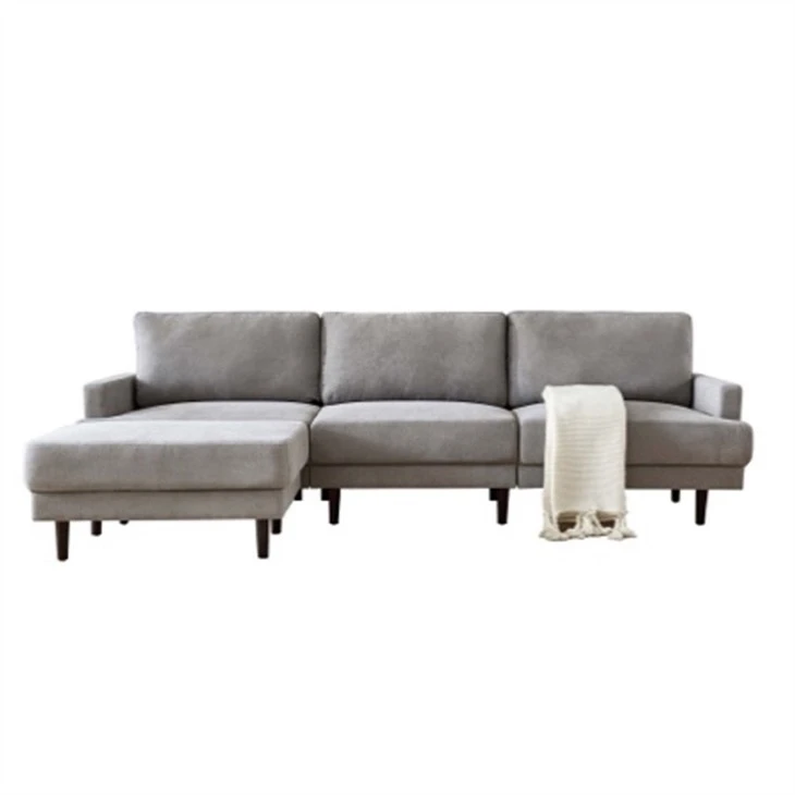 Sofa Tiga Tempat Duduk dengan Sofa Tidur Chaise untuk Ruang Tamu