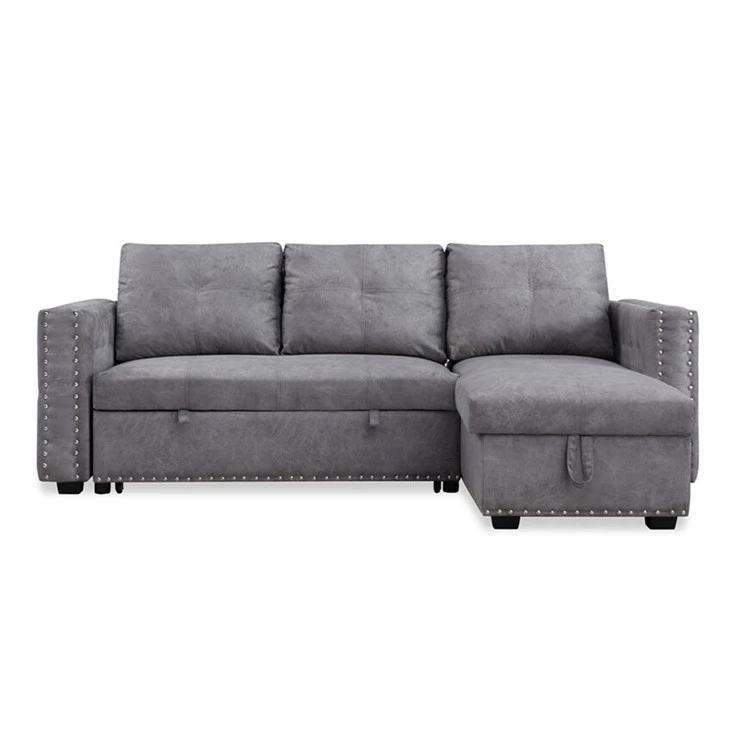 Sofa Tidur Sudut Boleh Balik Storan PU