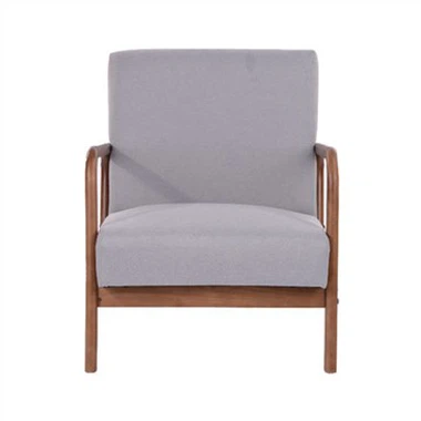 Kerusi rekreasi kayu pertengahan abad dengan lengan