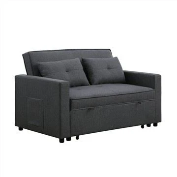 Katil Sofa Futon Tufed Rakan Kongsi Linen Upholsteri