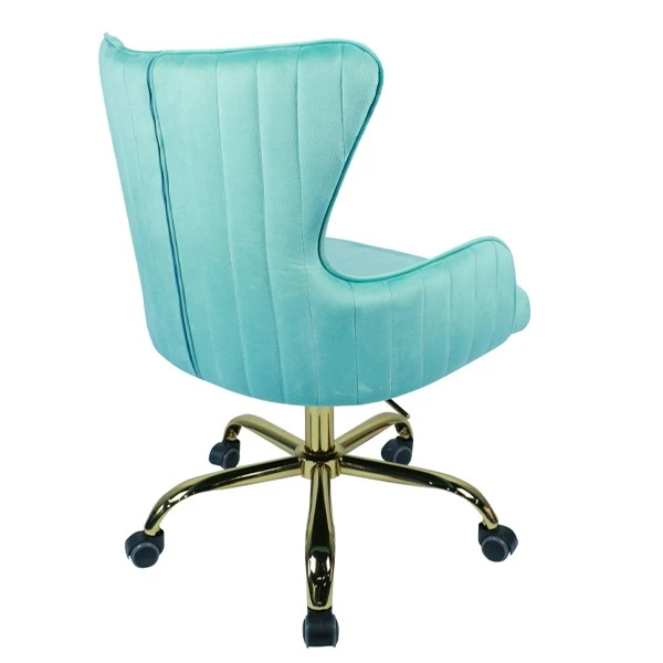 Mid-back Light Blue Adjustable Swivel Task Chair