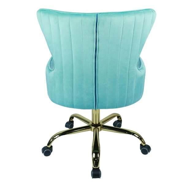 Mid-back Light Blue Adjustable Swivel Task Chair