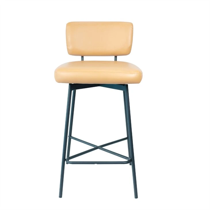 Kerusi Bar / Bangku Logam / Bangku Kaunter Upholsteri dengan Pijakan Kaki