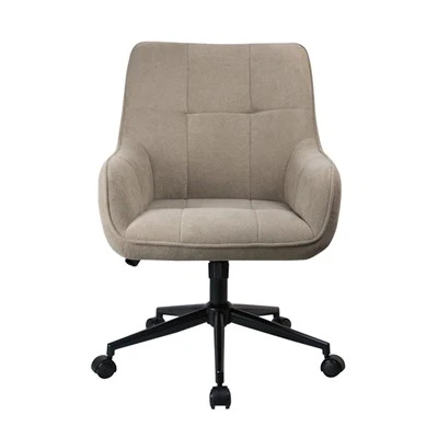 Kerusi Rekaan Klasik Moden Rakan Kongsi Dengan Rangka Logam Penutup Fabrik Linen Ciri Pusingan HUSSIEN